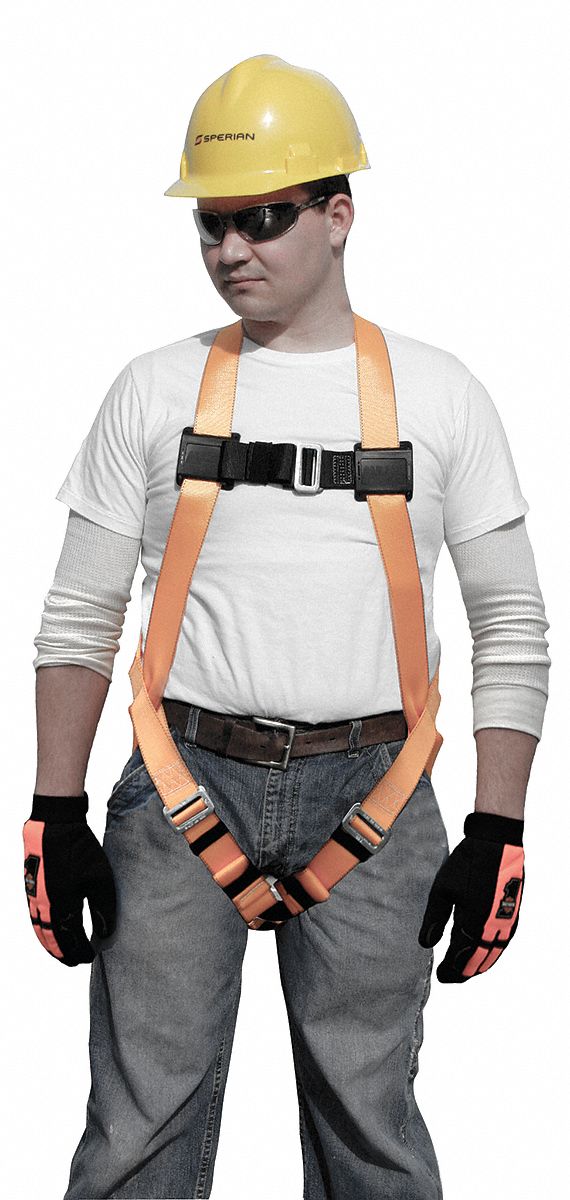 Full Body Harness, Unversal, 400lb, Blk/Gld