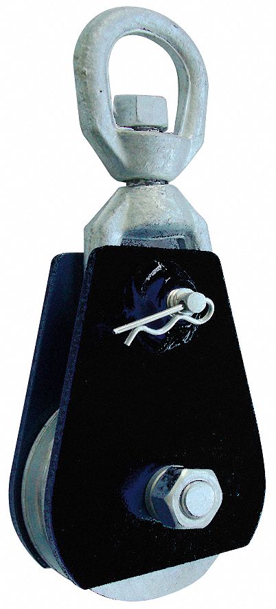 Pulley Block, Wire Rope, 6000 lb Load Cap.