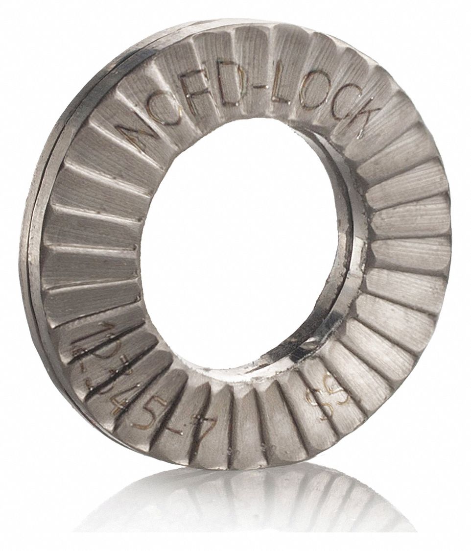 Lock Washer, SS, Fits 1 1/8 In, 0.27 T, Pk25