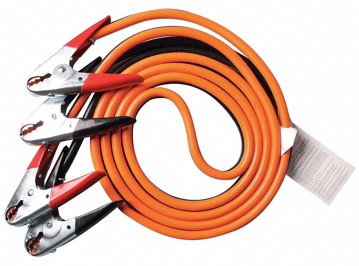 Booster Cable, HD, 1 AWG, 25 Ft, Parrot Jaw