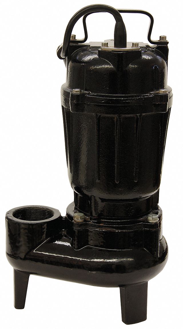 Sewage Pump, 1/2 HP, Cast Iron