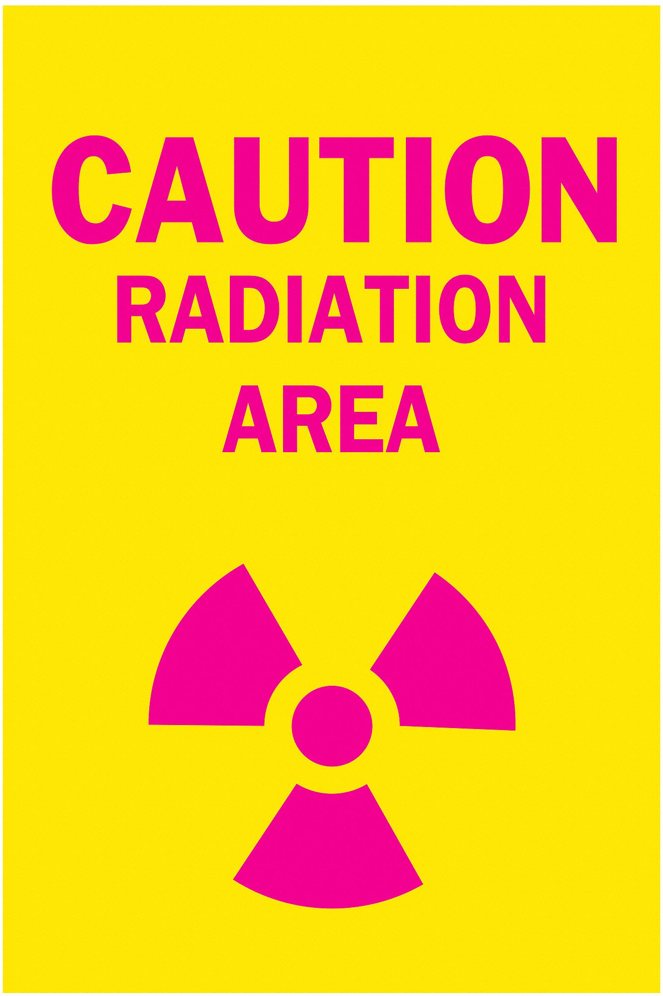 Caution Radiation Sign, 14 x 10In, ENG