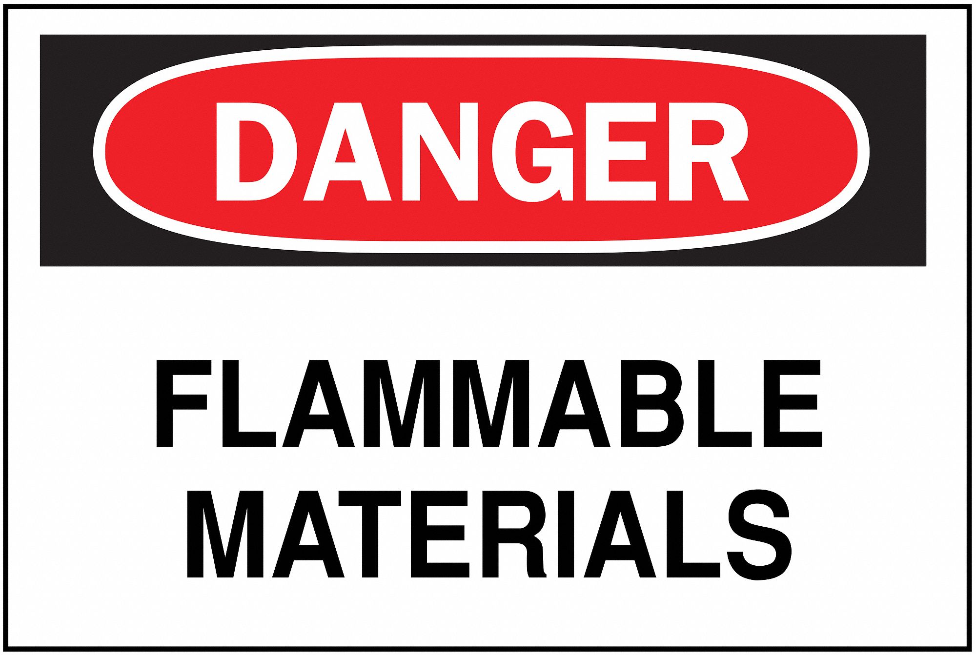 Danger Sign, 10 x 14In, R and BK/WHT, ENG