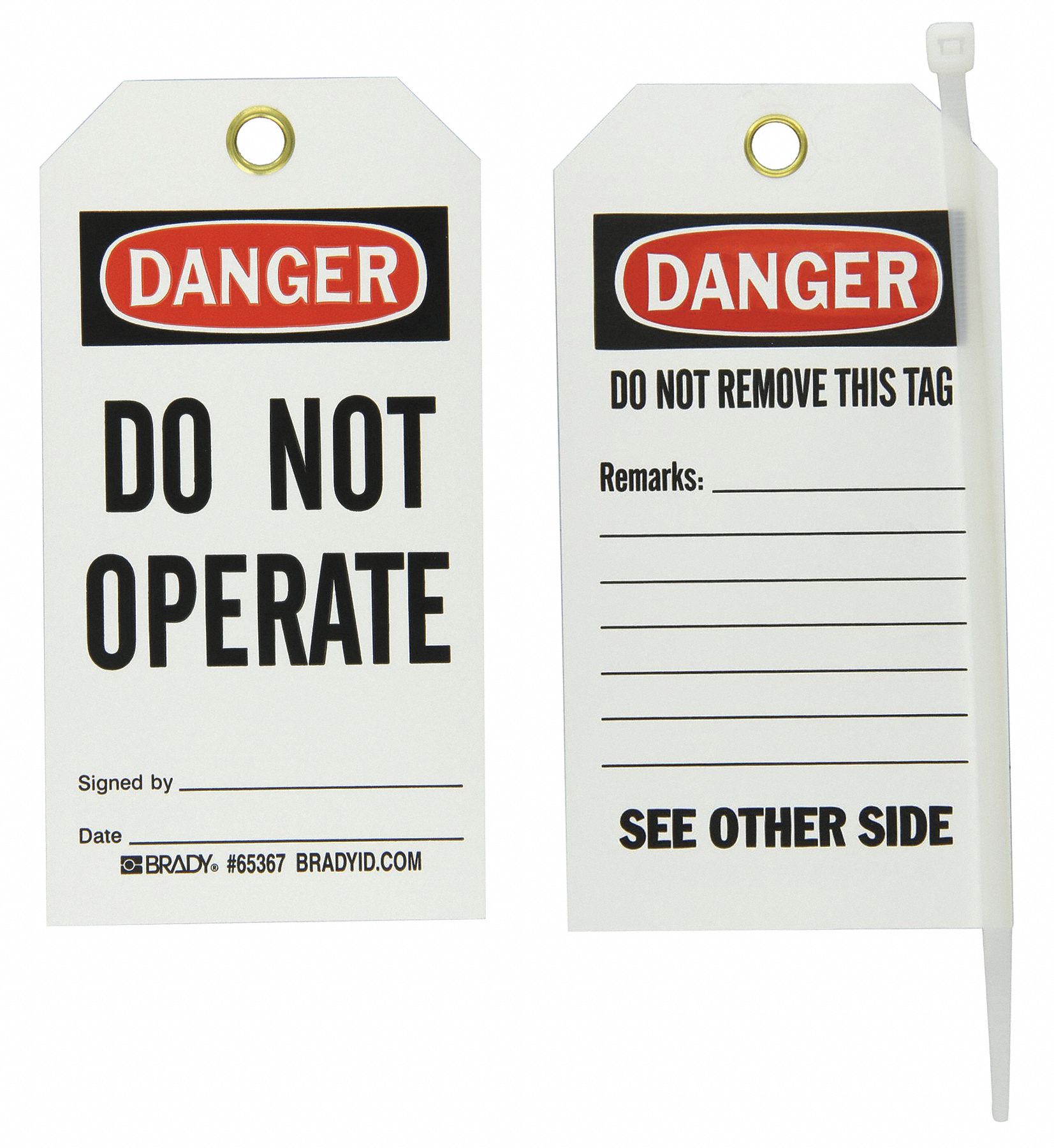 Danger Tag, 5-3/4 x 3 In, Do Not Opr, PK25