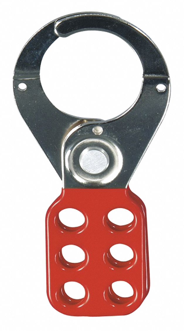 Lockout Hasp, Snap-On, 6 Lock, Red