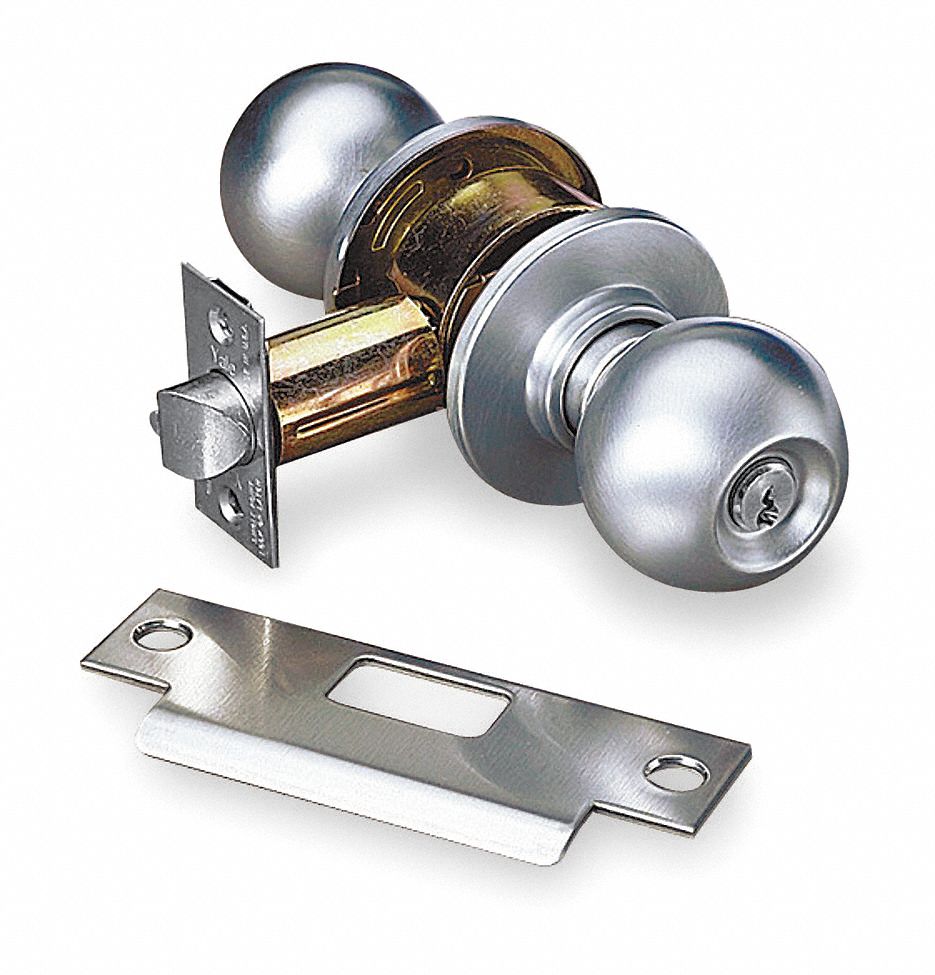 Lockset, Knob, Chrome