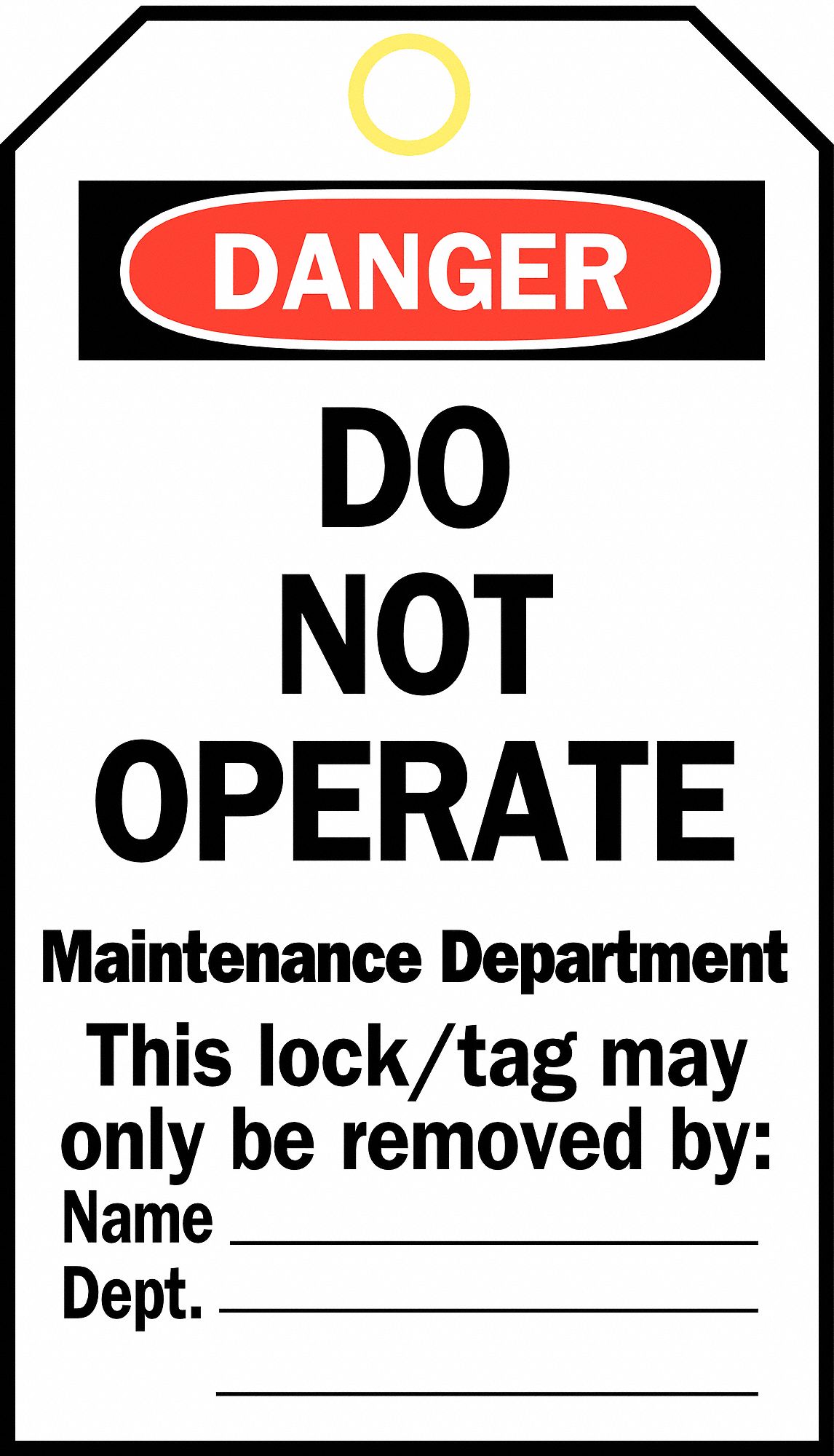 Danger Tag, 5-1/2 x 3 In, Hd Polyest, PK25