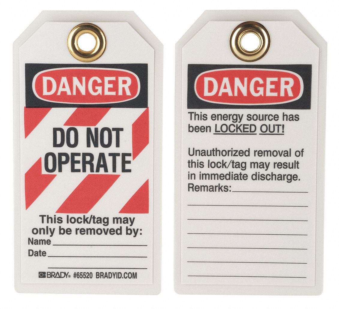Danger Tag, 5-1/2 x 3 In, Hd Polyest, PK25