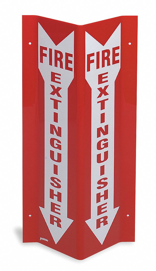 Fire Extinguisher Sign, 18 x 8-1/2In, FEXT