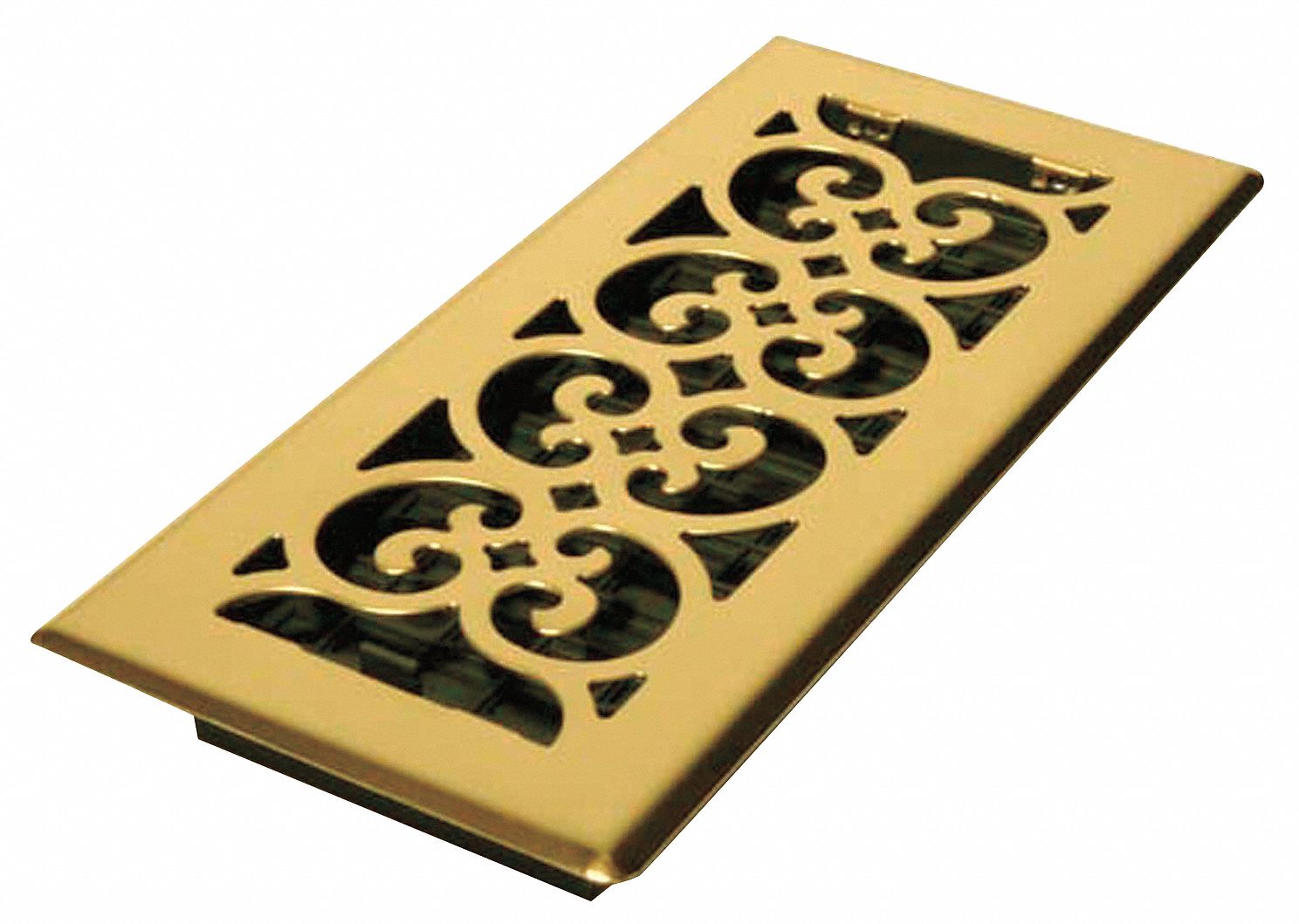 4x10 Scroll Steel Plated Brass