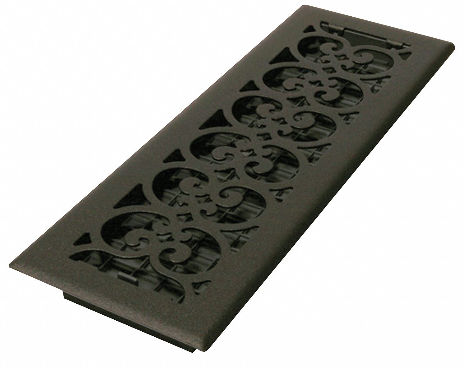 4x14 Scroll Steel Painted Textured Black
