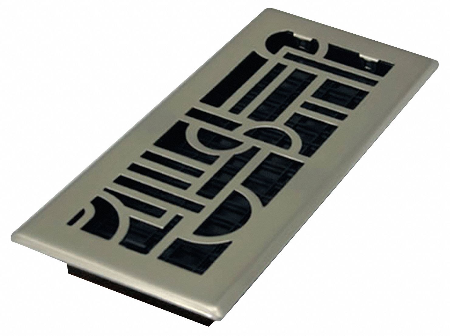 4x10 Art Deco Steel Plated Nickel