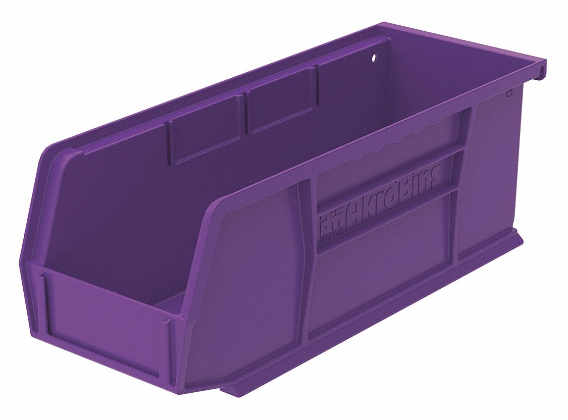 Stack & Hang Bin, 10-7/8 x 4-1/8 x 4, Prpl