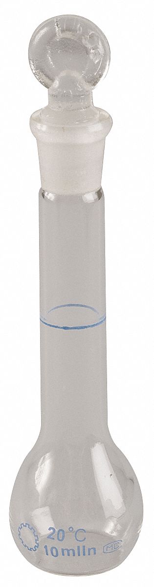 Volumetric Flask, Class A, Glass, 10mL, Pk12