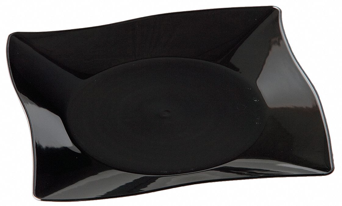 Square Plate, 10 1/4 In, Black, PK 120