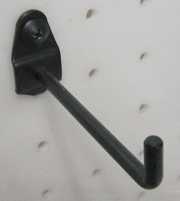 Single Rod Pegboard Hook, 6 In, PK10