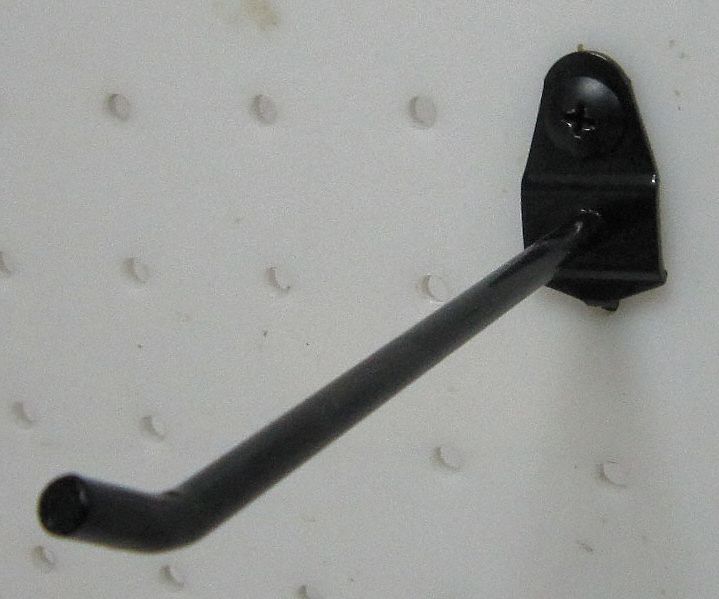 Single Rod Pegboard Hook, 4 In, PK10