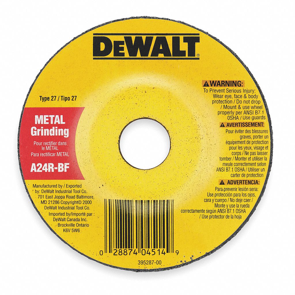 Depressed Center Wheel, T27, 4x1/4x5/8, ZA