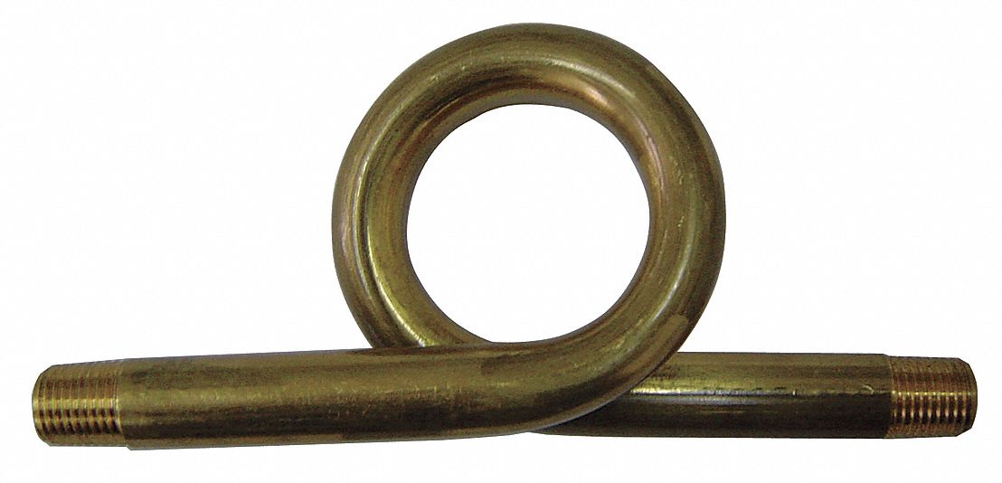 Siphon, 250 psi, 1/4 In Natured Brass