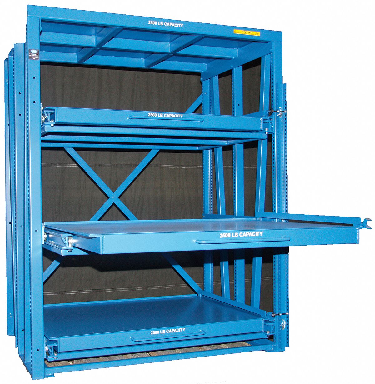 Roll Out Shelving, 3 Shelf, 60x36x88 in. H