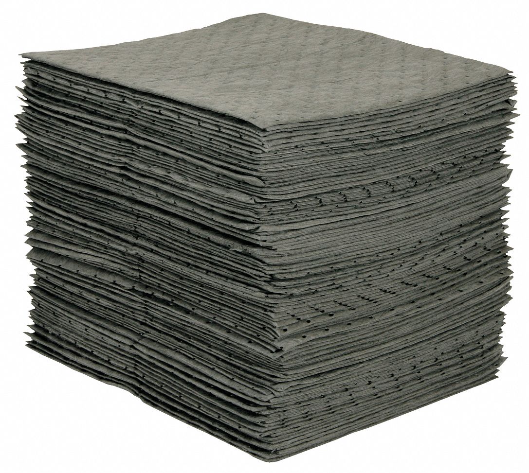 Absorbent Pads, 19 In. L, 15 In. W, PK 50