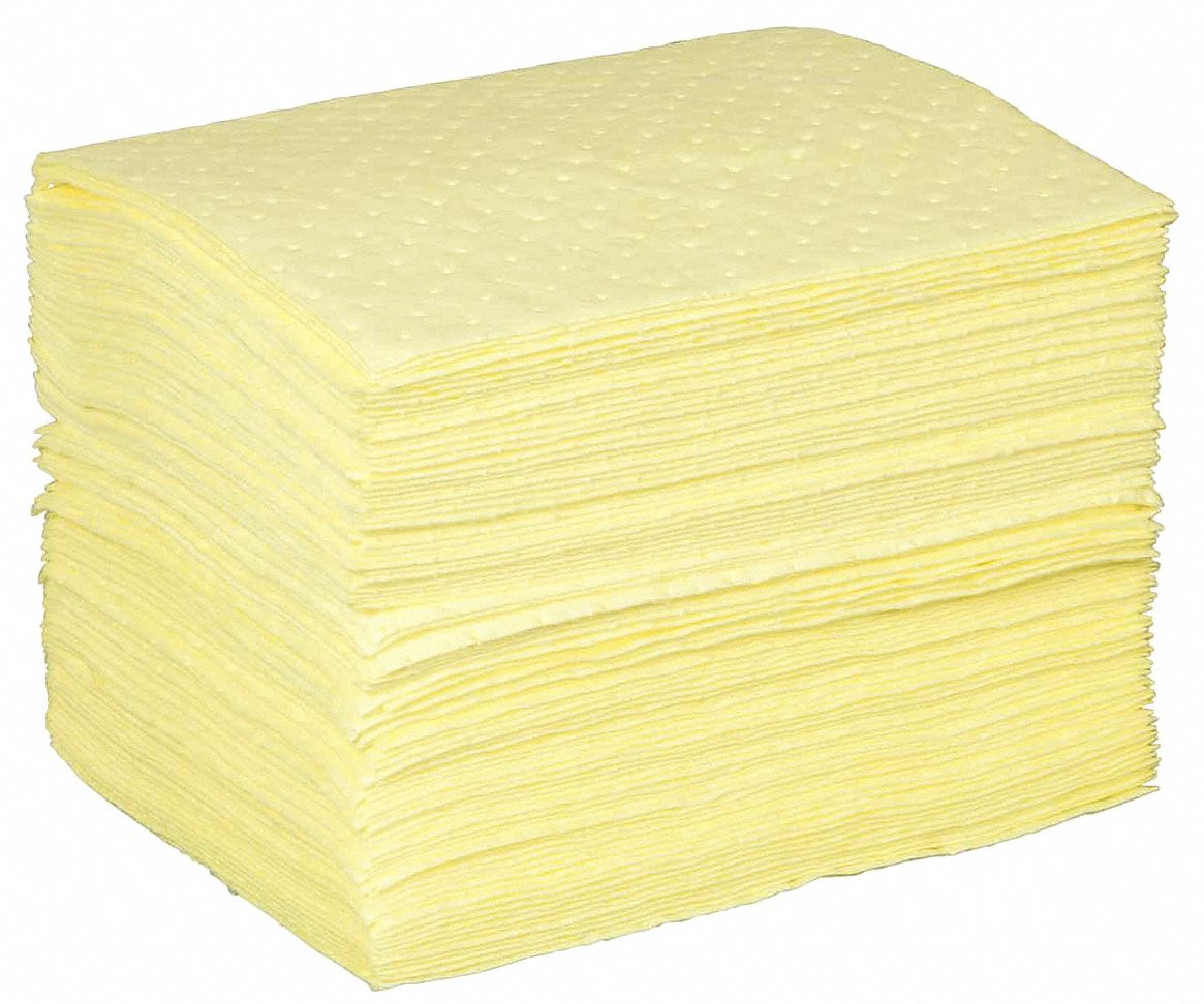 Absorbent Pads, 12 In. L, 12 In. W, PK 50