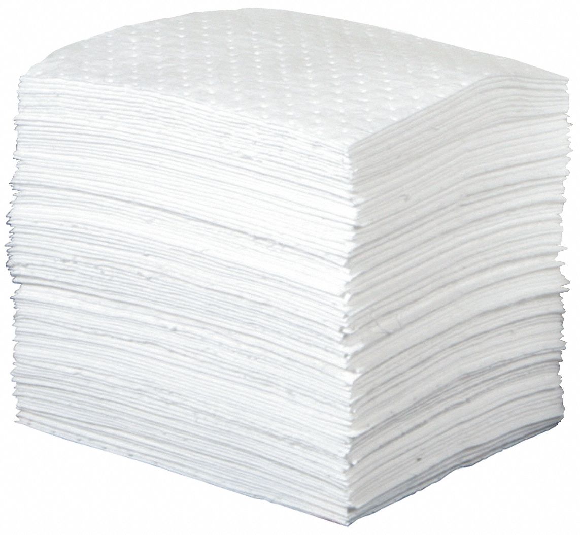 Absorbent Pads, 15 In. W, 12 gal., PK 50