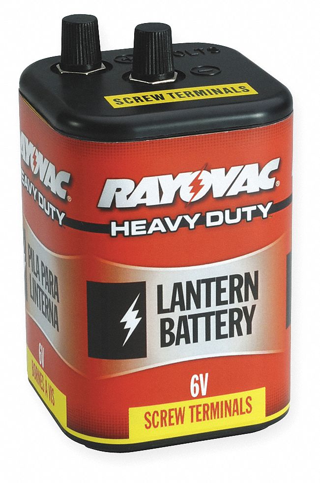 Lantern Battery, Industrial, 6V, Screw Term