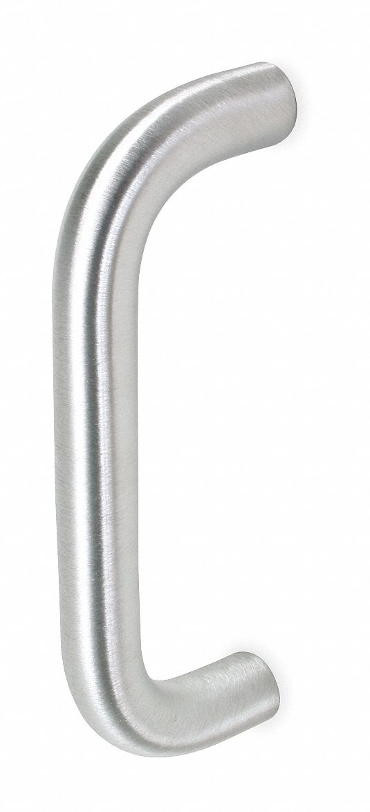 Door Pull, L 6 3/4 In, Satin Chrome