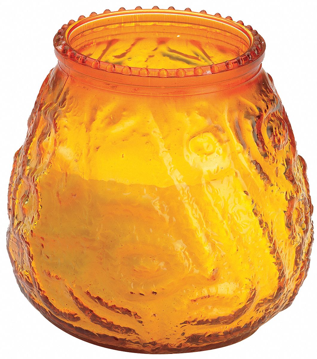 Glass Candle, Amber, 60 Hours, PK 15