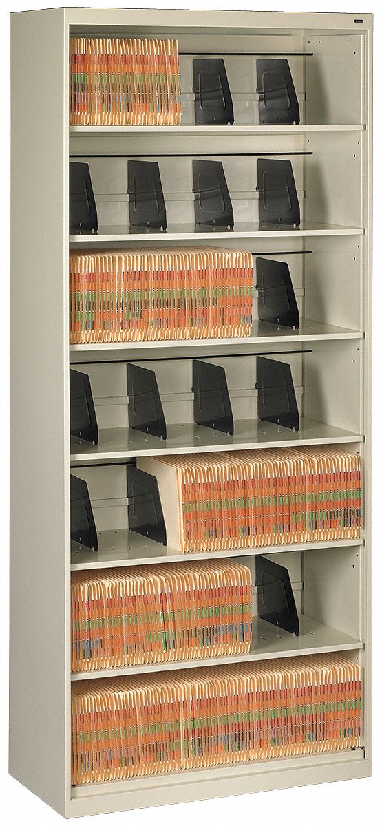 Open Fixed File, Putty, 7 Shelves