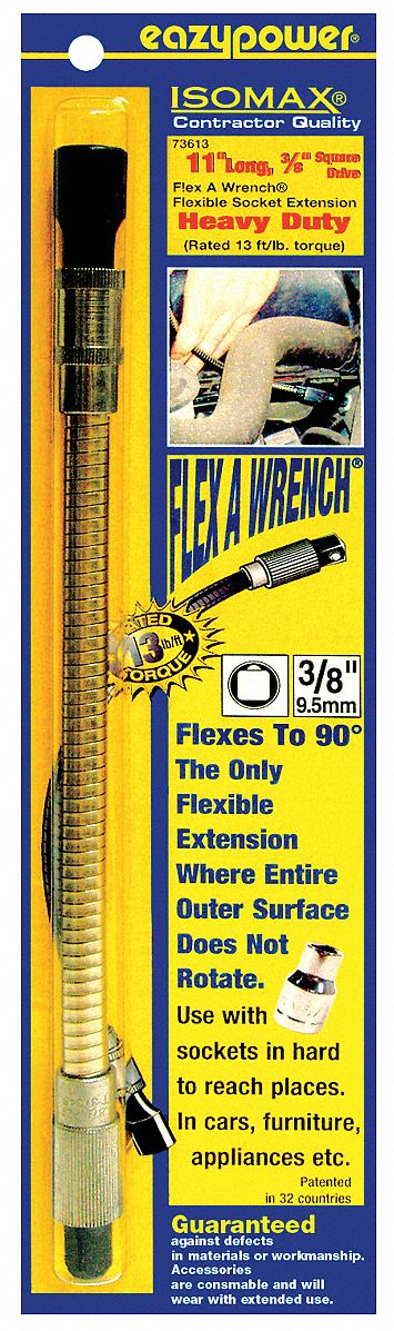 Flex Extension, Wrench, 3/8 Dr, 11 In L