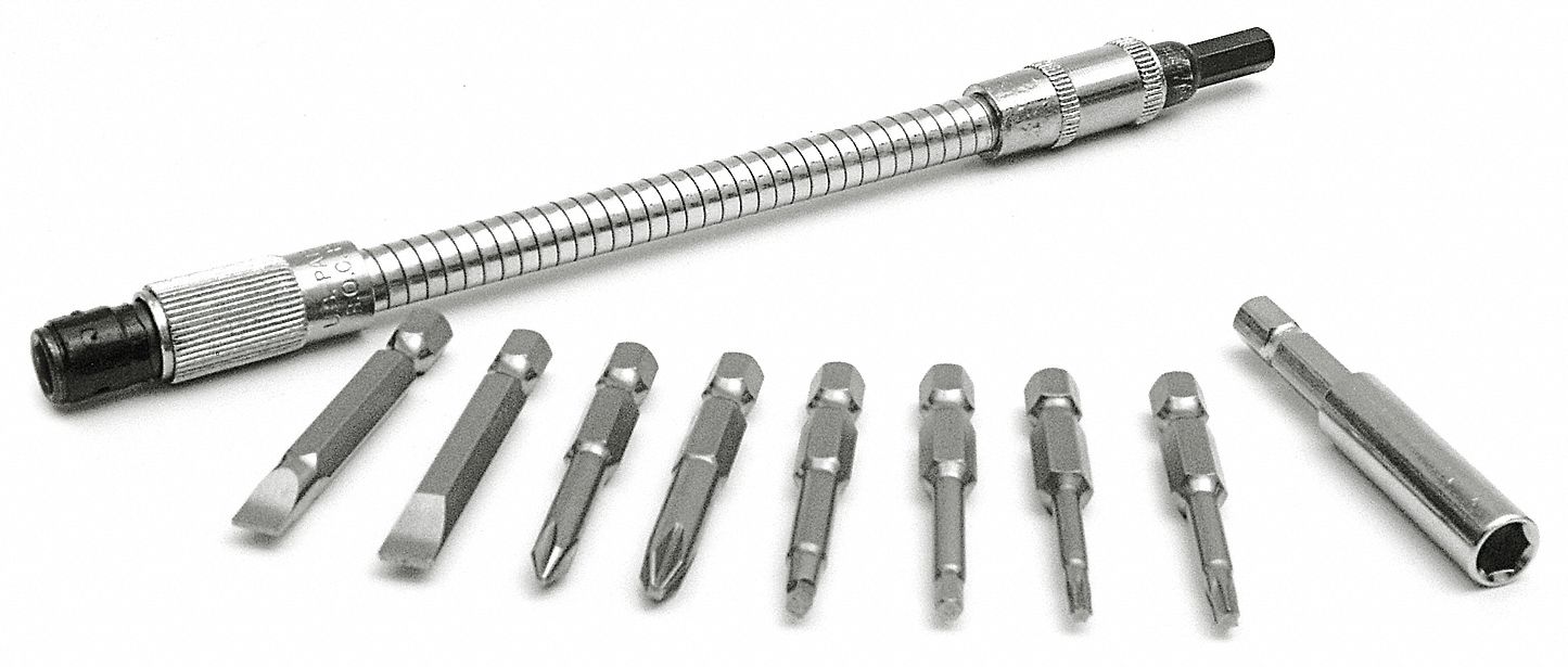 Flex A Bit Kit, w/Bit Holder, 10 Pcs