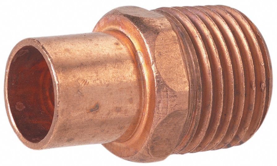 Adapter, Male Solder to MNPT, Pipe 1/2 In