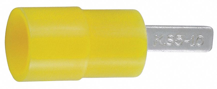 Pin Terminal, Yellow, Butted, 12-10, PK50