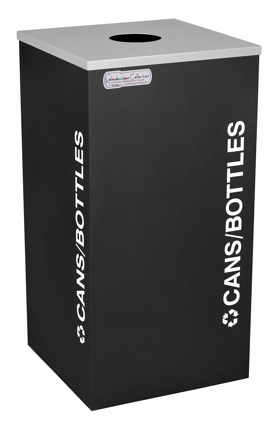 Can Recycler, 24 gal, Square, Black Texture