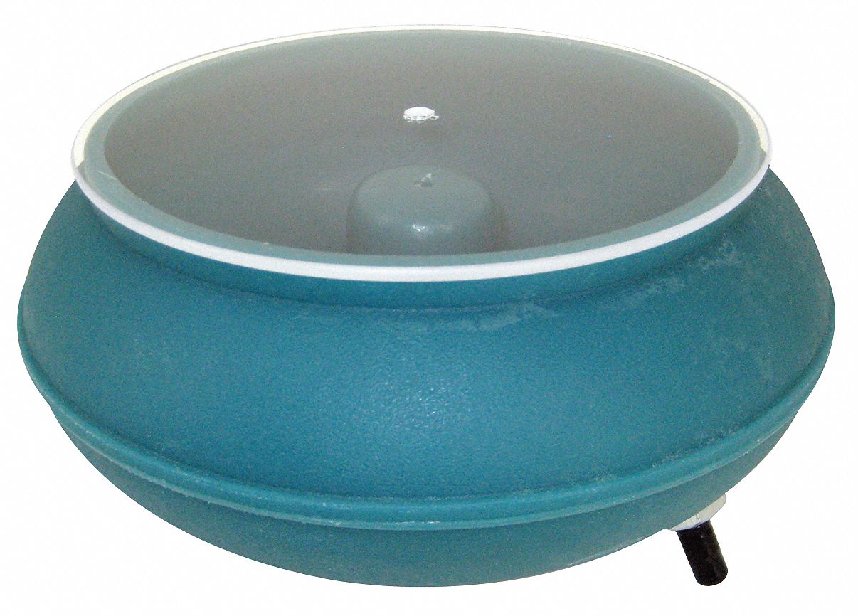 Vibratory Tumbler Bowl and Lid, 12In Dia.