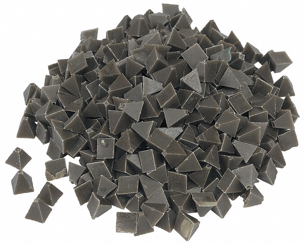 Plastic Media, Pyramid, Brown, 1/4