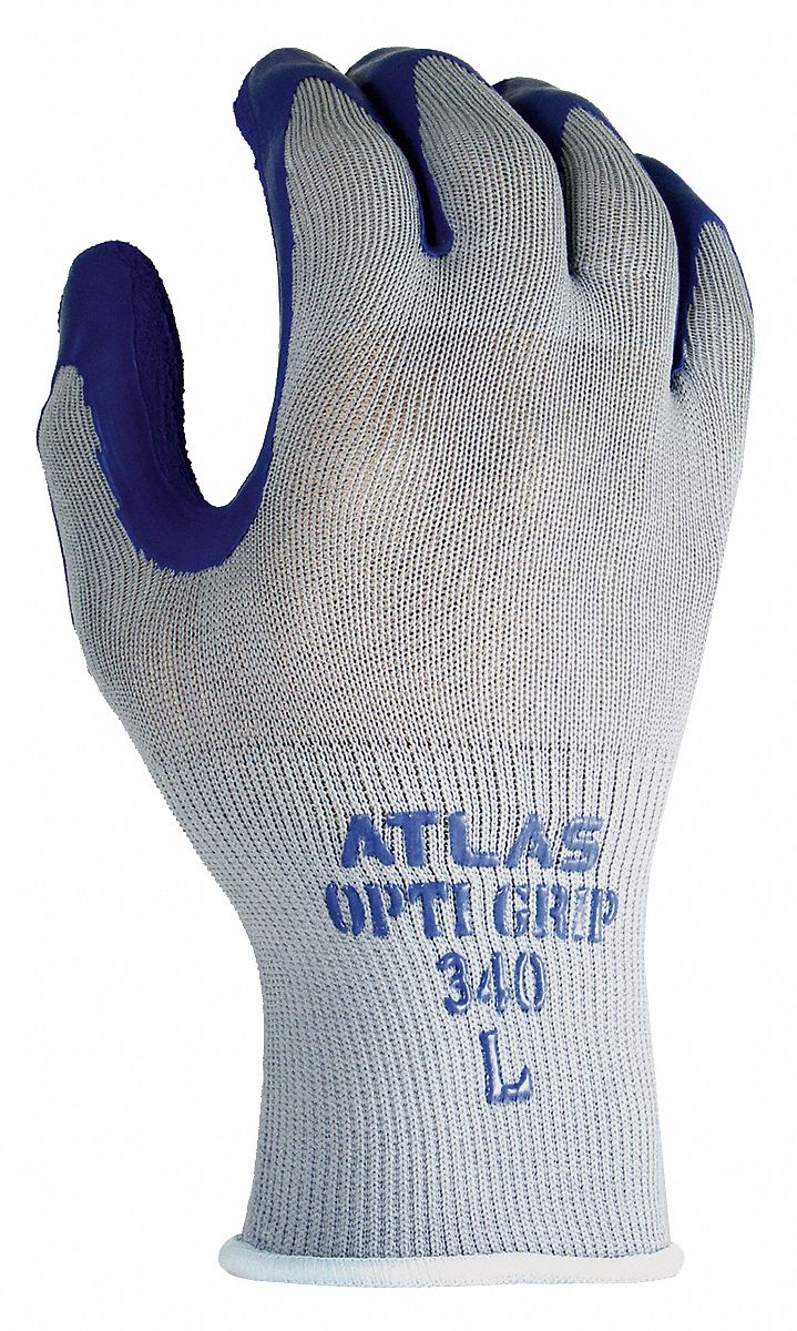 Coated Gloves, L, Gray/Purple, PR