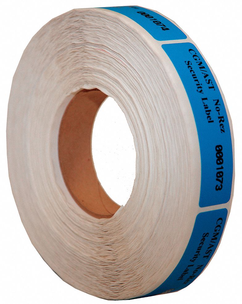 Tamper-Evident Tape, 2 In, 2mil, Blue, PK250