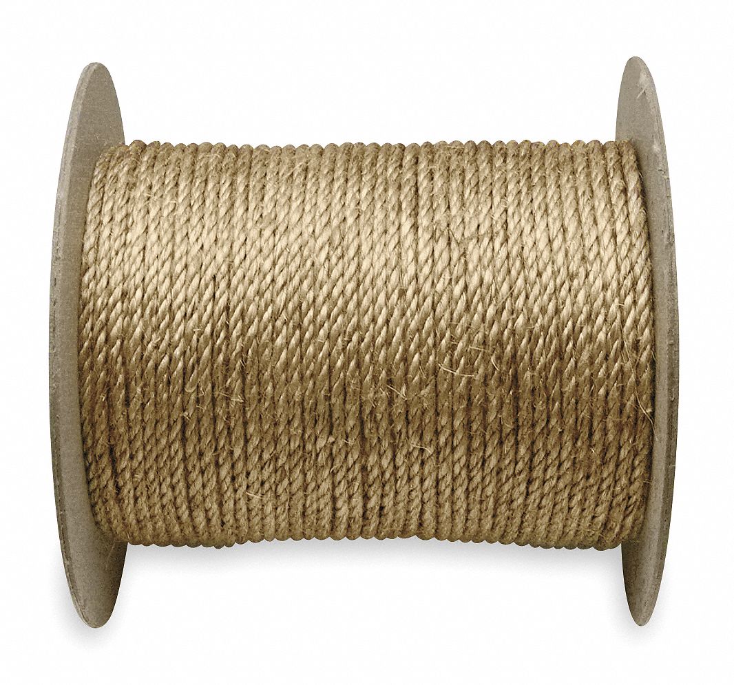 Rope, Manila, Twisted, 3/8 In. dia., 600ft L