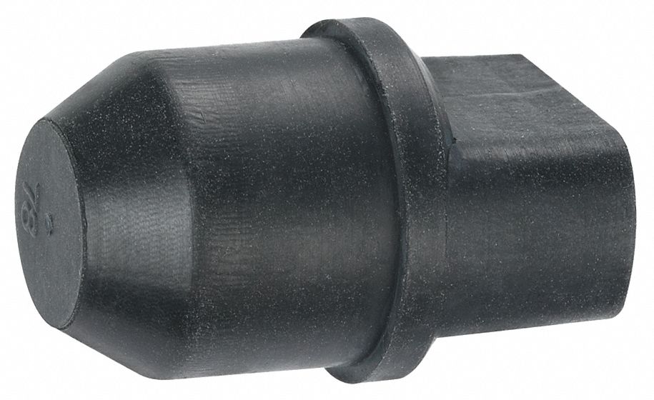 Rubber Seal Plug, Tab, .375 Dia, PK 500