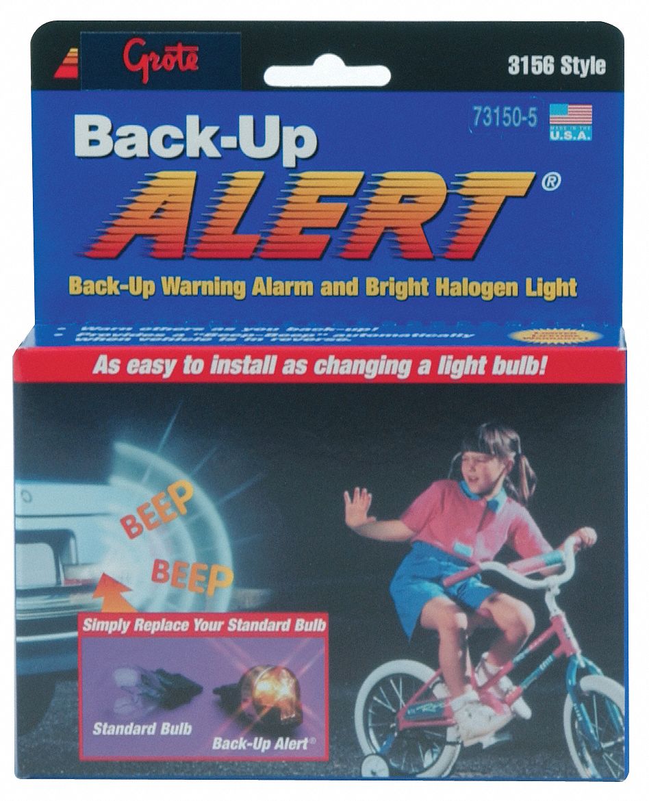 Beeping Back Up Halogen Bulb, 7/8 In. H