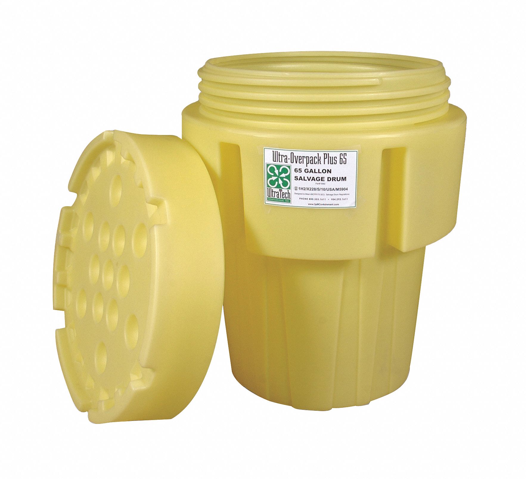 Spill Overpack, Screw Top, 65 Gal