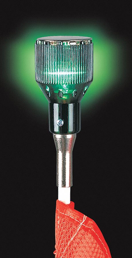 Warning Whip Plastic Lens, Green