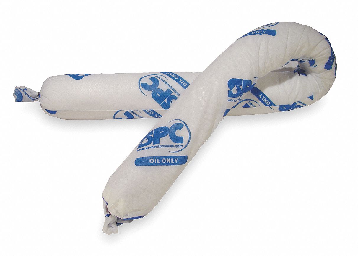 Absorbent Sock, 96 In. L, 12 gal., PK 6
