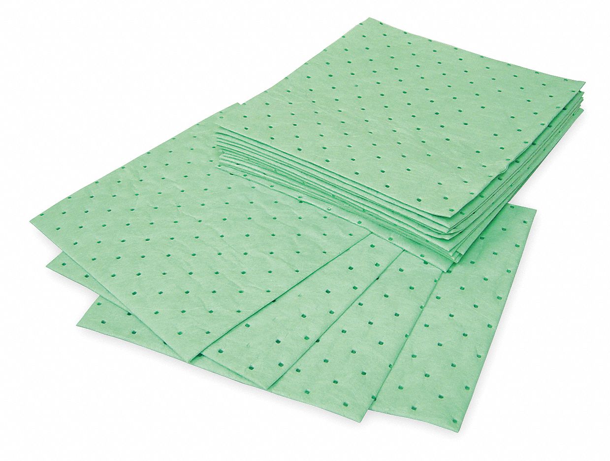 Absorbent Pads, 12 In. W, 12 In. L, PK 200