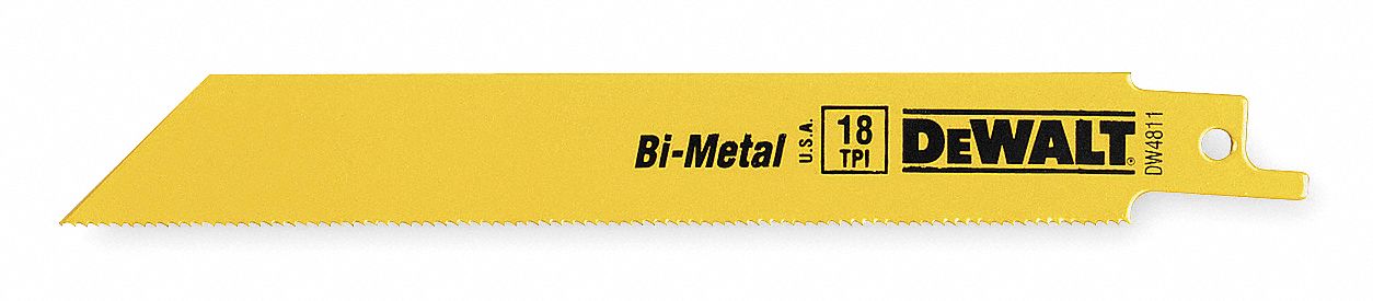 Reciprocating Saw Blade, 6 In. L, PK 25