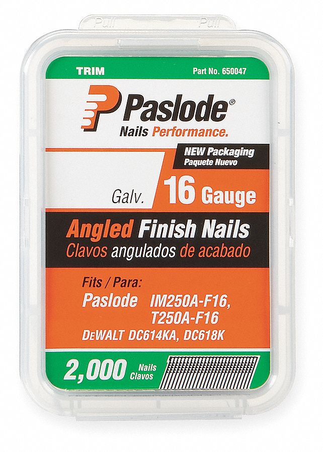 Finish Nail, 16 Ga, 2 In L, Pk 2000