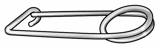 SafetyPin, Zinc, 0.120x2 13/16, Pk 10